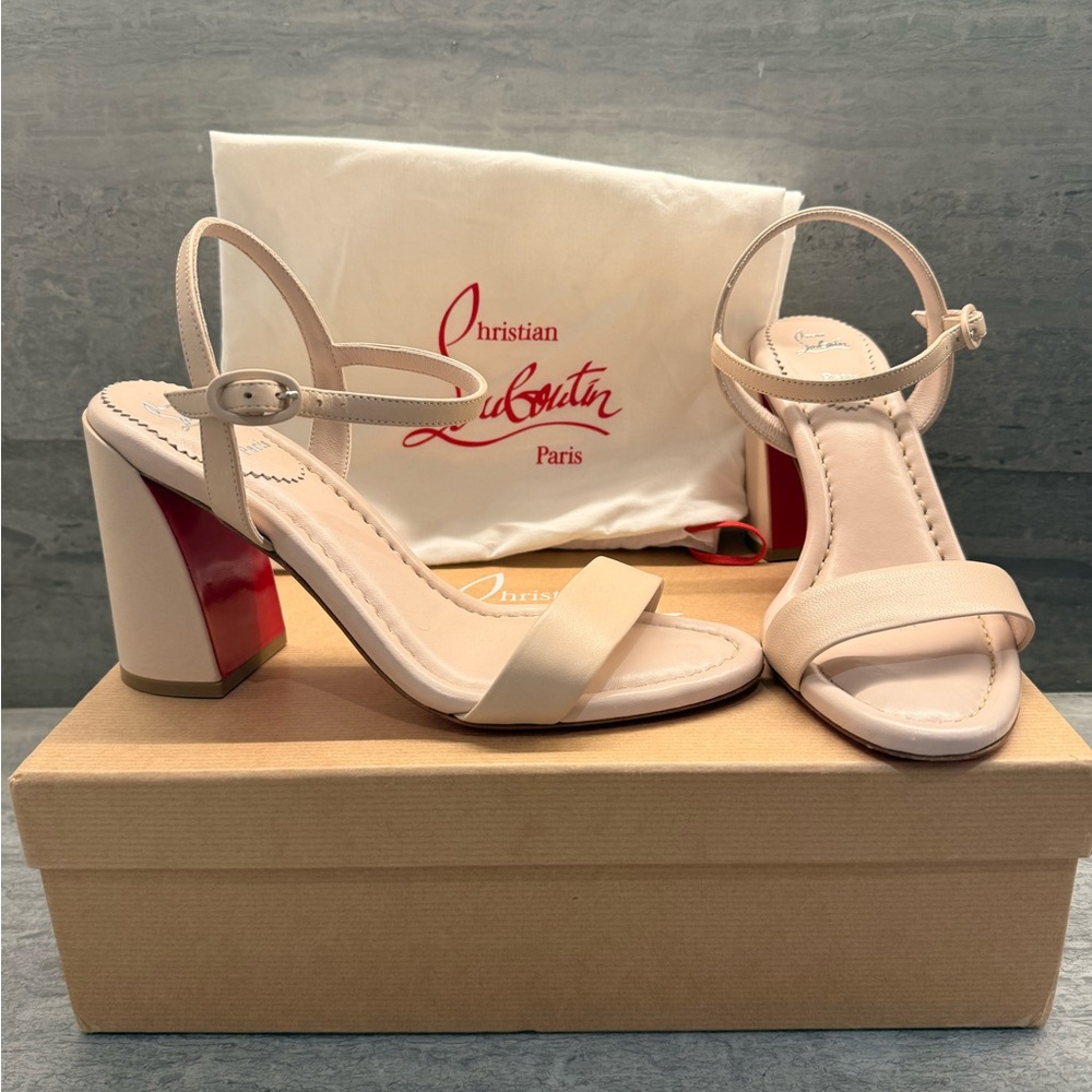 Authentic Christian Louboutin Miss Jane Sandal 85mm size 38